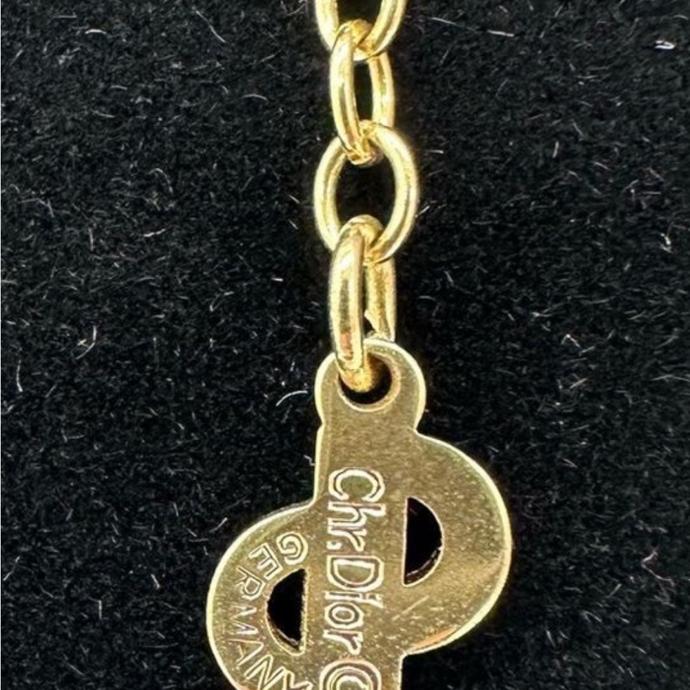 AUTHENTIC DIOR GOLD PLATED VINTAGE Necklace EUC🤩 - Picture 3 of 3